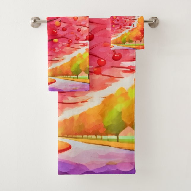 Conjunto De Toalhas Cherry Tree Lane (Insitu)
