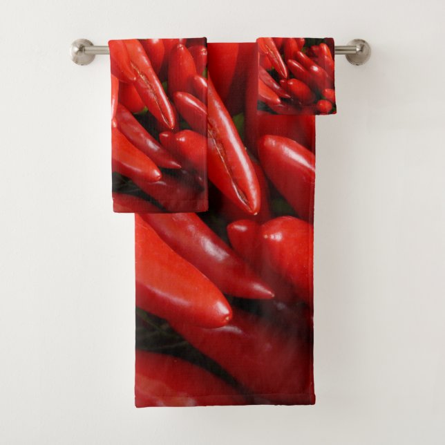 CONJUNTO DE TOALHAS CHILI PEPPERS 3 (Insitu)
