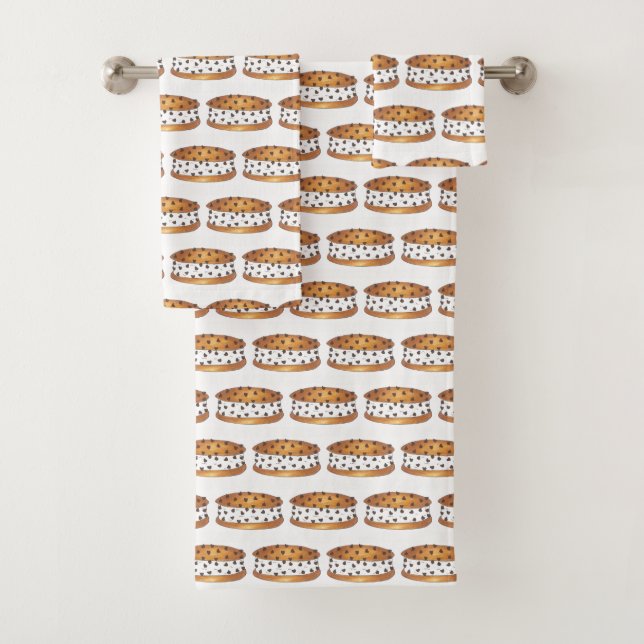 Conjunto De Toalhas Chipwich Chocolate Chip Cookie Sorvete Sandwich (Insitu)