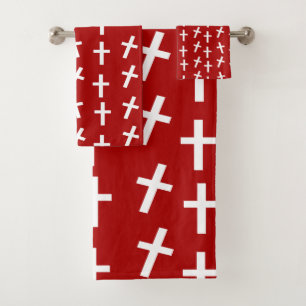 Conjunto De Toalhas Christian Jesus cruzou o padrão