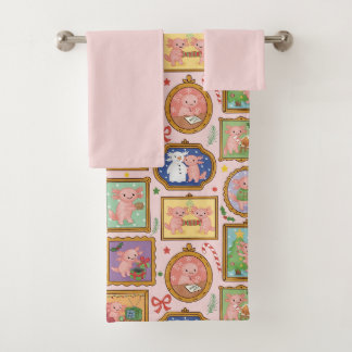 Conjunto De Toalhas Christmas axolotl Bath towels set