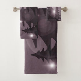 Conjunto De Toalhas Christmas Party Pink Trees Holiday Winter Elegant