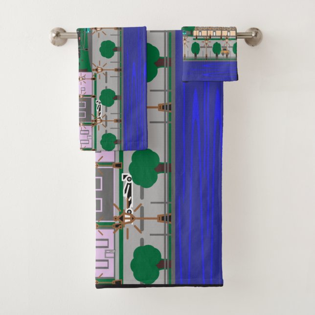 Conjunto De Toalhas Cidade Noturna (Insitu)