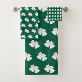 Conjunto De Toalhas Cintos de Natal Repetem Verde de Casamento de Nata