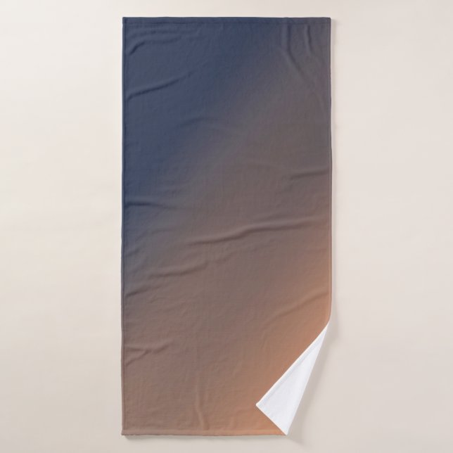 Conjunto De Toalhas Cinza azul e gradiente bege. (Toalha de Banho)