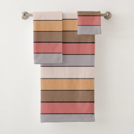 Conjunto De Toalhas Cinza Creme de Café Rosa Empoeirado Sobre Papel Aq