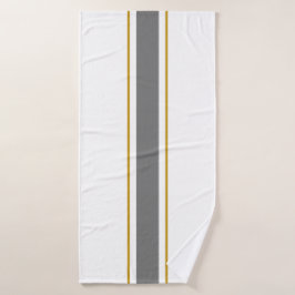 Conjunto De Toalhas Cinza Esportiva, Ouro, Corridas Marrons Em Branco
