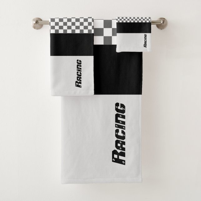 Conjunto De Toalhas Cinza Preta E Branca (Insitu)