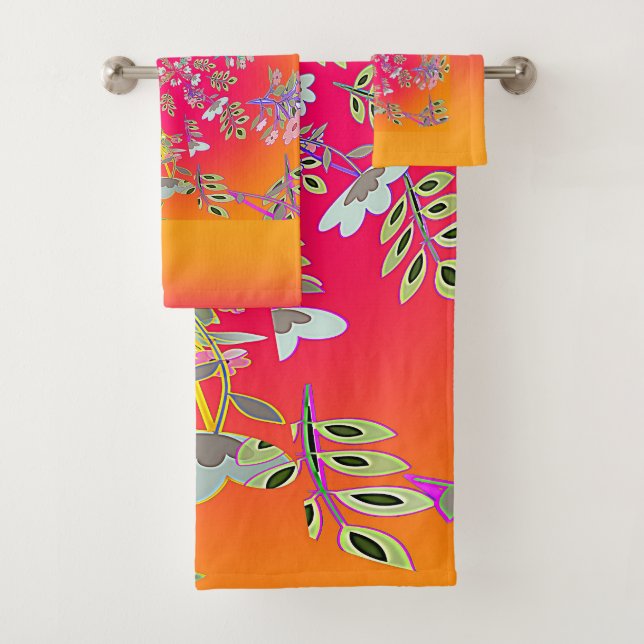 Conjunto De Toalhas Círculo De Buquês Florais (Insitu)
