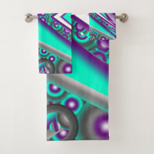 Conjunto De Toalhas Círculos Concêntricos Até o Ponto Abstrato
