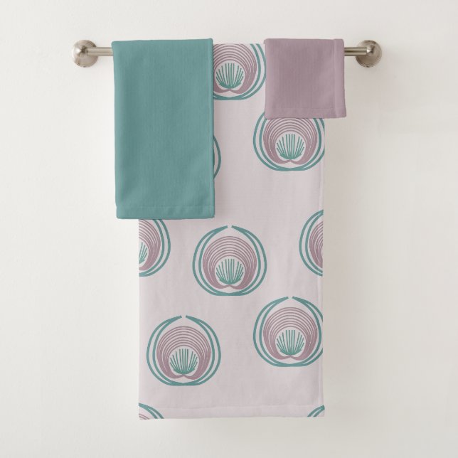 Conjunto De Toalhas Círculos de Pavão  (Insitu)
