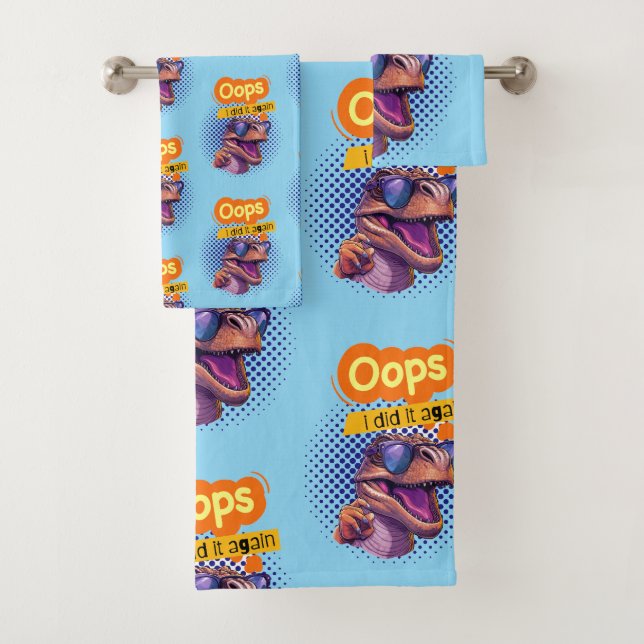 Conjunto De Toalhas citação de dinossauro (Insitu)