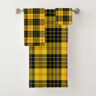 Conjunto De Toalhas Citrus Amarelo E Xadrez Preta