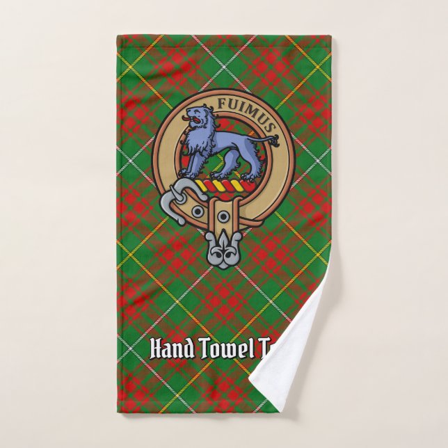 Conjunto De Toalhas Clan Bruce Crest sobre caçar Tartan (Toalha de mão)
