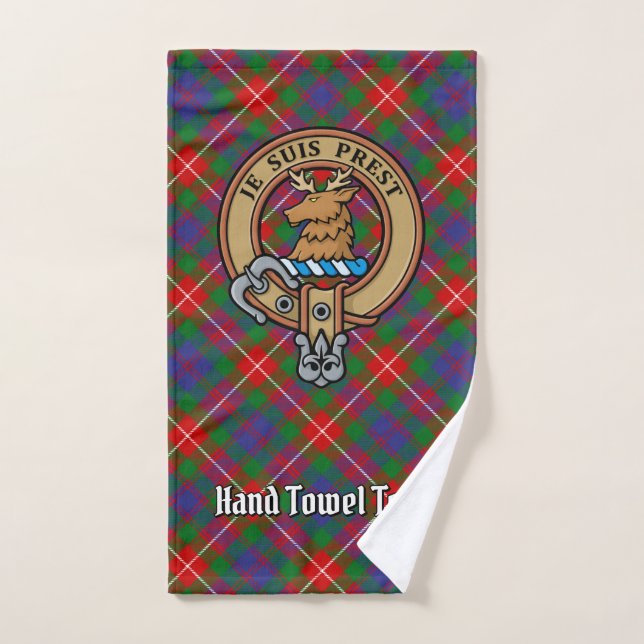 Conjunto De Toalhas Clan Fraser do Lovat Crest sobre Tartan (Toalha de mão)