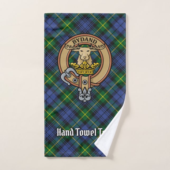 Conjunto De Toalhas Clan Gordon Crest sobre Tartan (Toalha de mão)