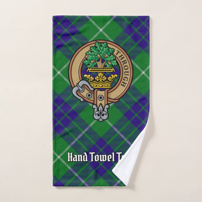 Conjunto De Toalhas Clan Hamilton Crest sobre caçar Tartan (Toalha de mão)