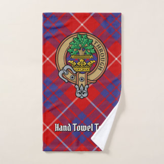 Conjunto De Toalhas Clan Hamilton Crest sobre o Red Tartan