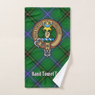 Conjunto De Toalhas Clan Henderson Crest sobre Tartan