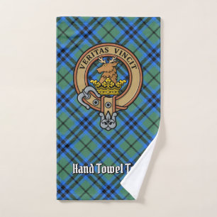 Conjunto De Toalhas Clan Keith Crest sobre Tartan