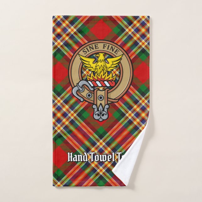 Conjunto De Toalhas Clan MacGill Crest sobre Tartan (Toalha de mão)