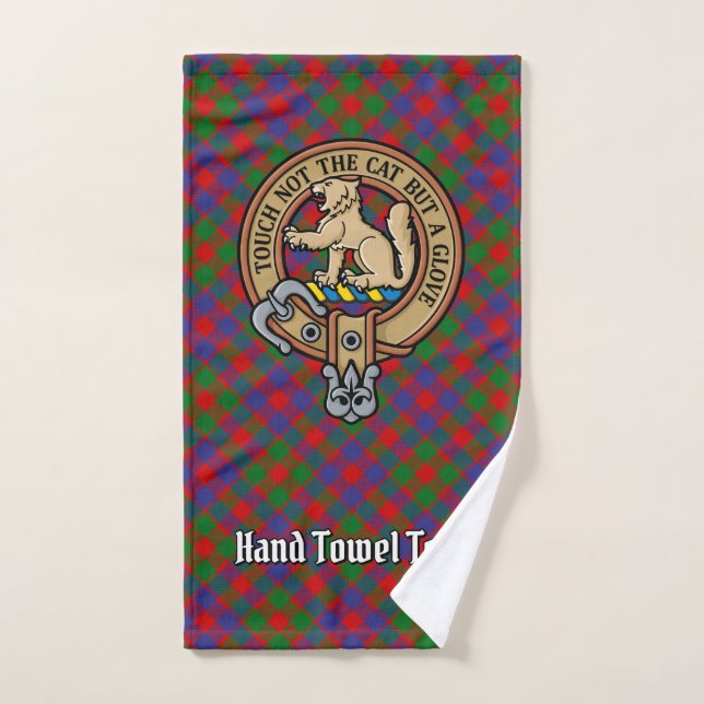 Conjunto De Toalhas Clan MacGowan Crest sobre Tartan (Toalha de mão)