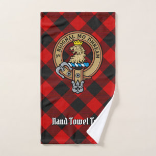 Conjunto De Toalhas Clan MacGregor Crest sobre Rob Roy Tartan