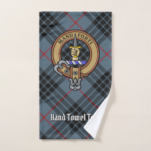 Conjunto De Toalhas Clan MacKay Crest sobre Blue Tartan