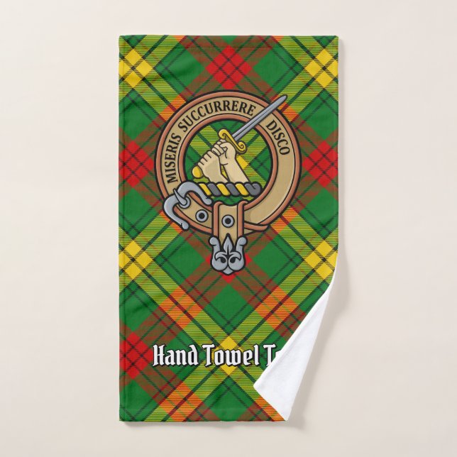 Conjunto De Toalhas Clan MacMillan Crest sobre Tartan (Toalha de mão)
