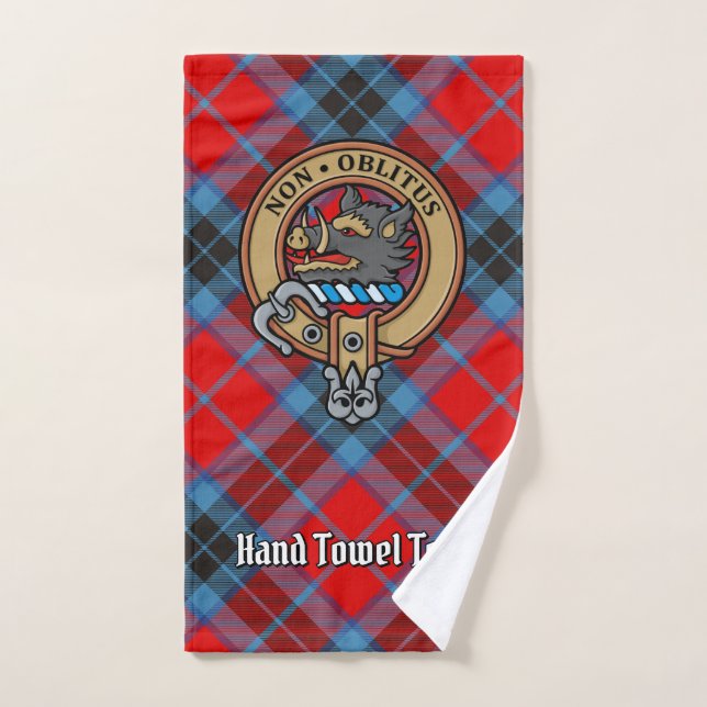 Conjunto De Toalhas Clan MacTavish Crest sobre Tartan (Toalha de mão)