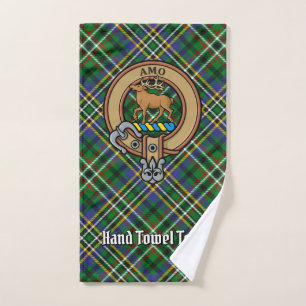 Conjunto De Toalhas Clan Scott Crest sobre Green Tartan