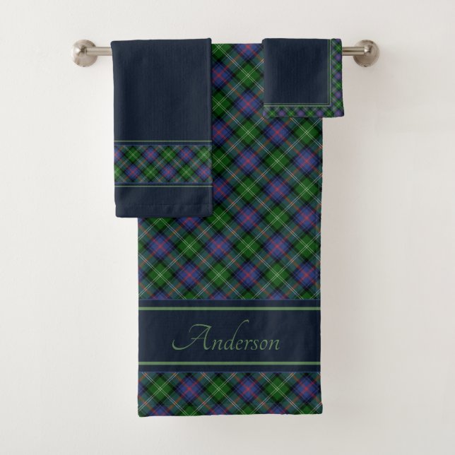 Conjunto De Toalhas Clan Sutherland Tartan (Insitu)
