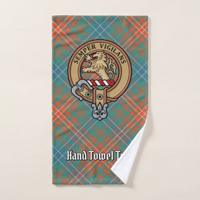 Conjunto De Toalhas Clan Wilson Crest sobre o Antigo Tartan (Toalha de mão)