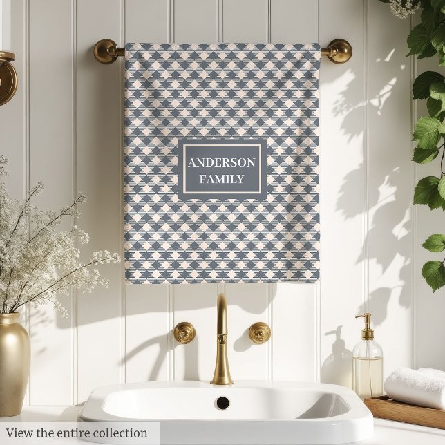 Conjunto De Toalhas Classic Grey Tartan Personalized Family Gift (Classic Grey Tartan Personalized Family Gift Bath Towel Set)
