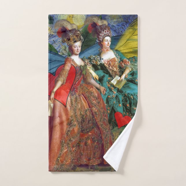 Conjunto De Toalhas Clássica Mulher Borboleta Caprichosa Gêmeos Gótica (Toalha de mão)