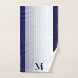 Conjunto De Toalhas Clássico Azul Marinho Naval Luxo