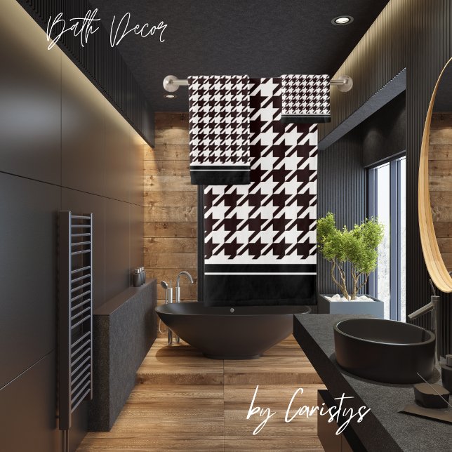 Conjunto De Toalhas Clássico, preto e branco (Criador carregado)