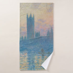 Conjunto De Toalhas Claude Monet Casas do Parlamento Pôr do Sol