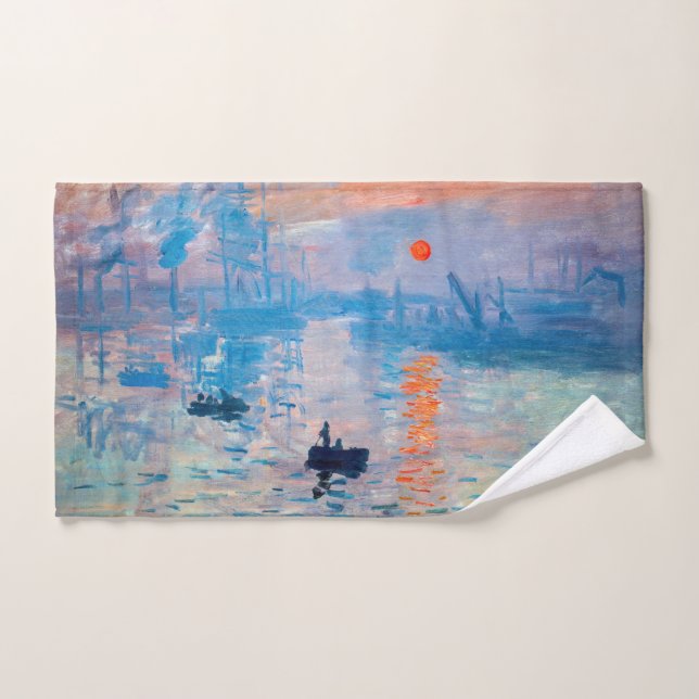 Conjunto De Toalhas Claude Monet - Impressão, Assalto do Sol (Toalha de mão)