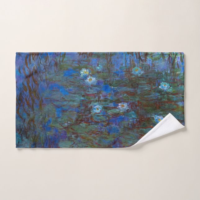 Conjunto De Toalhas Claude Monet - Lírios Azuis (Toalha de mão)