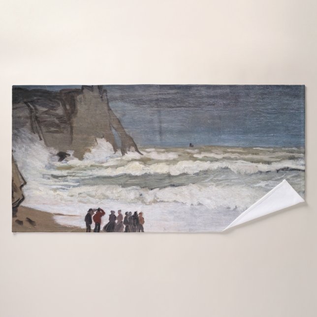 Conjunto De Toalhas Claude Monet - Mar Agitado em Etretat (Toalha de Banho)
