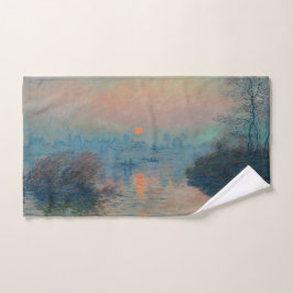 Conjunto De Toalhas Claude Monet - Sunset sobre o Sena em Lavacourt