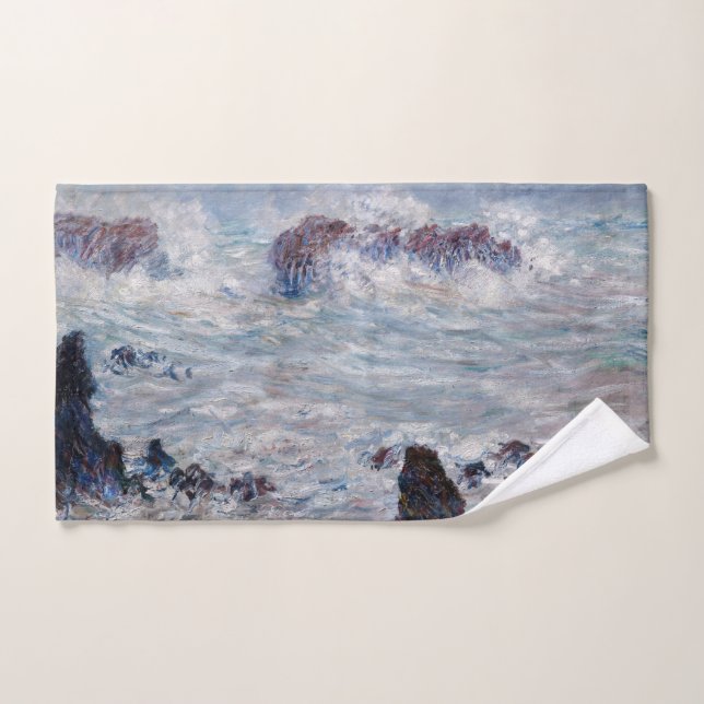 Conjunto De Toalhas Claude Monet - Tempestade ao largo da costa de Bel (Toalha de mão)