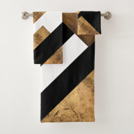 Conjunto De Toalhas Cobre Geométrico Chic
