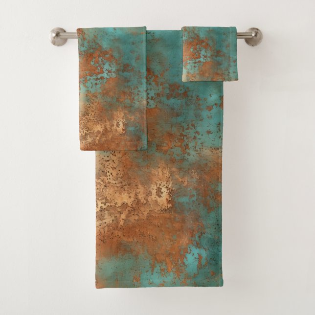 Conjunto De Toalhas Cobre Patina - Metálico Russo (Insitu)
