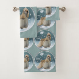 Conjunto De Toalhas Cocker Spaniel abre o Natal