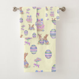 Conjunto de Toalhas Coelhinhos de Ovo
