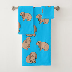 Conjunto De Toalhas Coelhinhos de palha