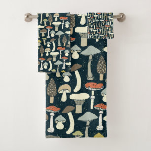 Conjunto De Toalhas Cogumelos Woodland - Padrão Russo