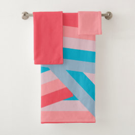 Conjunto De Toalhas Colagem Arco-Íris